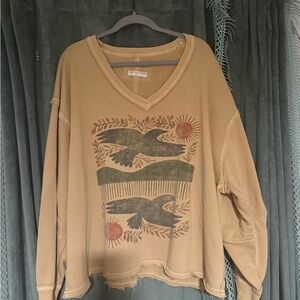 We The Free Venice V Neck Graphic Sweatshirt NWOT *Sold Out*